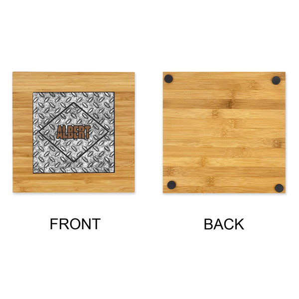 Diamond Plate Bamboo Trivet with 6" Tile - APPROVAL