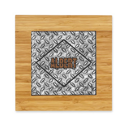 Diamond Plate Bamboo Trivet with Ceramic Tile Insert (Personalized)
