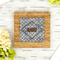 Diamond Plate Bamboo Trivet with 6" Tile - LIFESTYLE