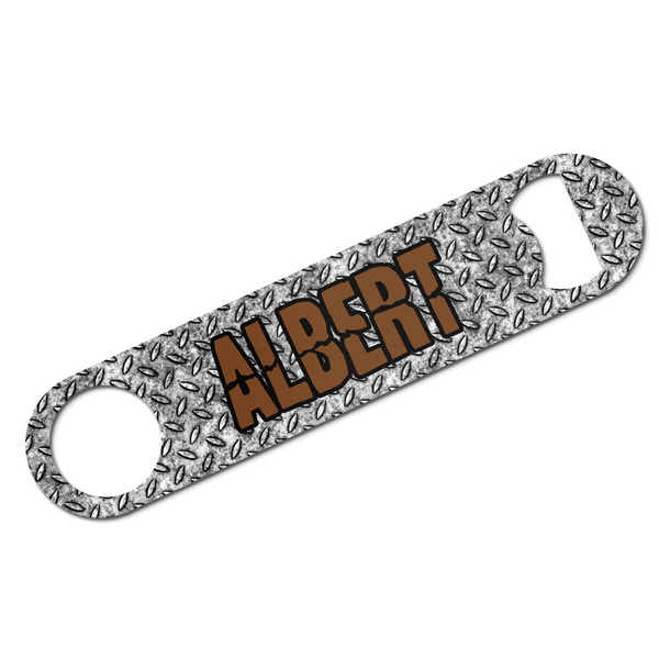 Custom Diamond Plate Bar Bottle Opener w/ Name or Text