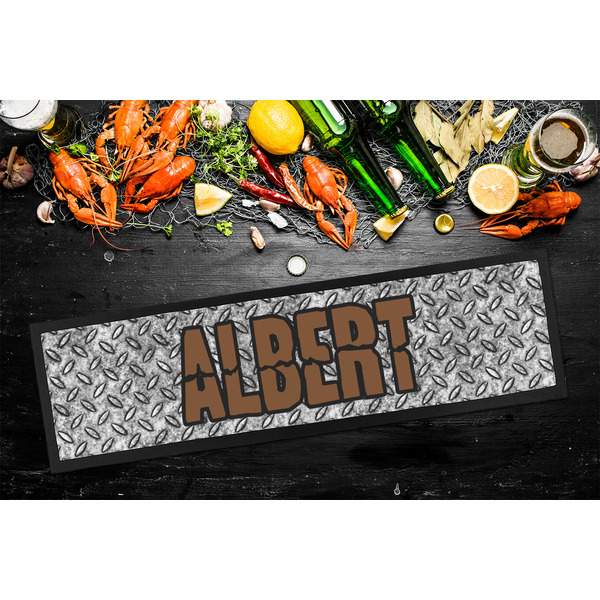 Diamond Plate Bar Mat - Large - LIFESTYLE