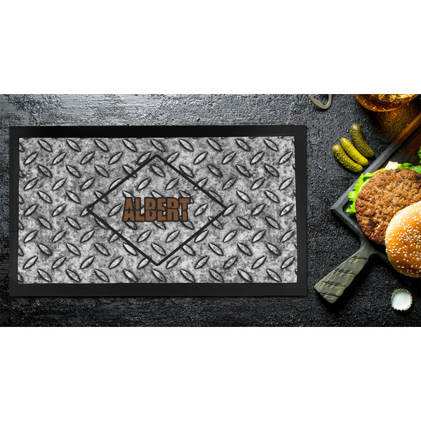 Diamond Plate Bar Mat - Small - LIFESTYLE