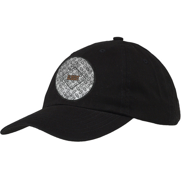 Custom Diamond Plate Baseball Cap - Black (Personalized)