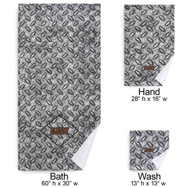 Diamond Plate Bath Towel Sets - 3-piece - Approval