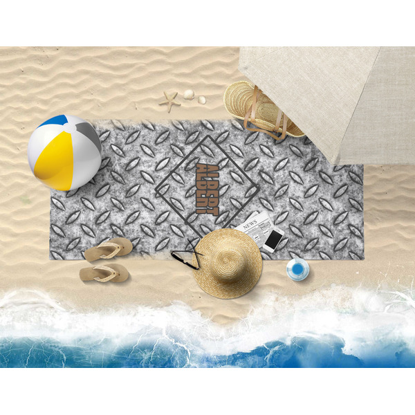 Diamond Plate Beach Towel Lifestyle