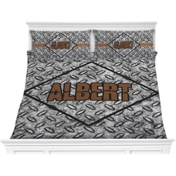 Diamond Plate Comforter Set - King (Personalized)