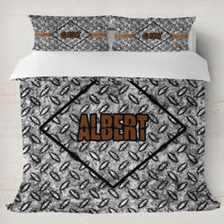 Diamond Plate Duvet Cover Set - King (Personalized)