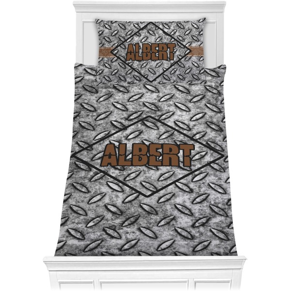 Custom Diamond Plate Comforter Set - Twin (Personalized)