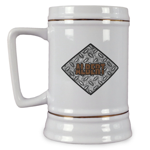 Custom Diamond Plate Beer Stein (Personalized)