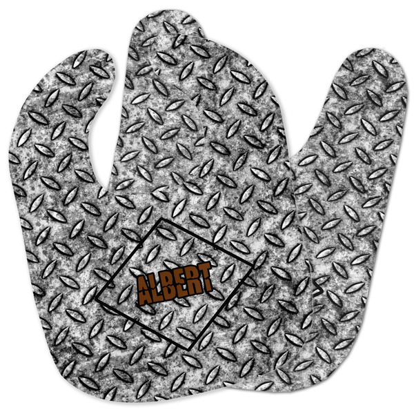 Custom Diamond Plate Baby Bib w/ Name or Text