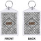 Diamond Plate Bling Keychain (Front + Back)