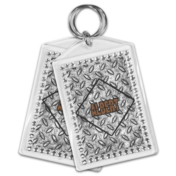 Diamond Plate Bling Keychain - MAIN