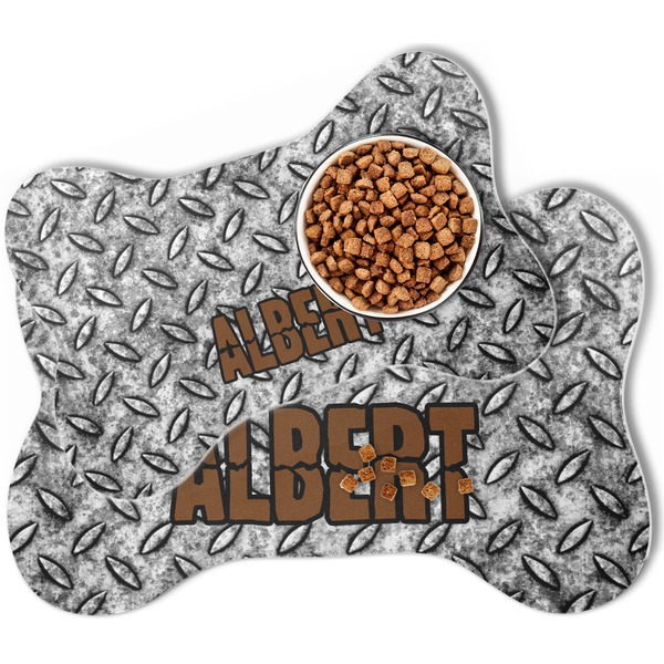 Diamond Plate Bone Shaped Dog Mats - MAIN