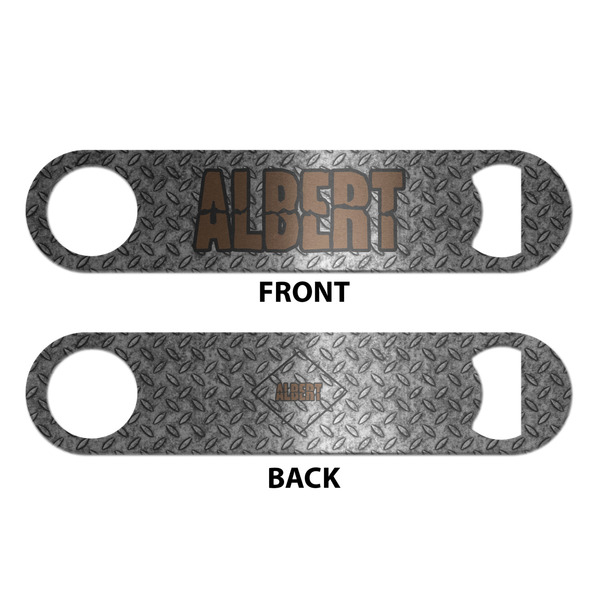 Diamond Plate Bottle Opener - Front & Back