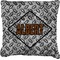 Diamond Plate Faux-Linen Throw Pillow 20" (Personalized)