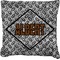 Diamond Plate Faux-Linen Throw Pillow (Personalized)