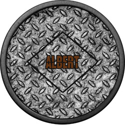 Diamond Plate Cabinet Knob (Black) (Personalized)