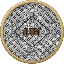 Diamond Plate Cabinet Knob - Gold (Personalized)