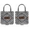 Diamond Plate Canvas Tote - Front and Back