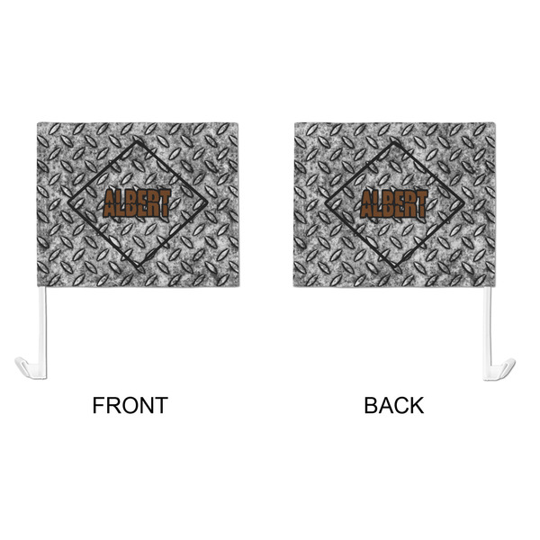 Diamond Plate Car Flag - Large - APPROVAL