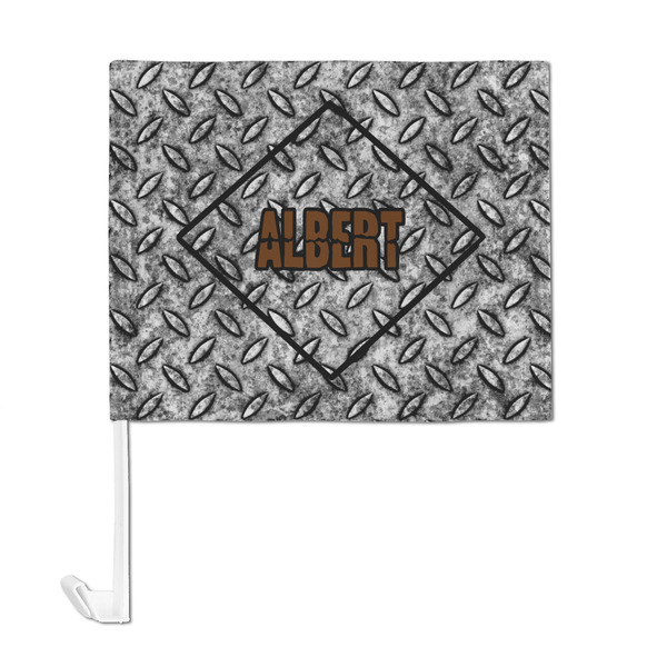 Diamond Plate Car Flag - Large - FRONT