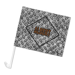 Diamond Plate Car Flag - Large (Personalized)