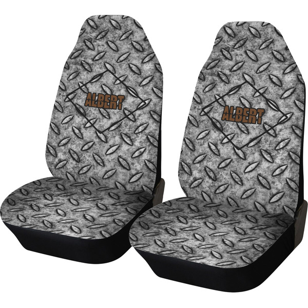 Custom Diamond Plate Car Seat Covers (Set of Two) (Personalized)