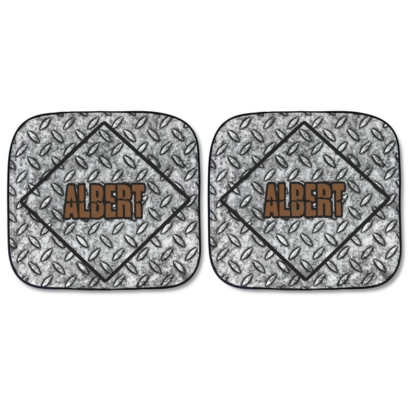 Diamond Plate Car Sun Shades - FRONT