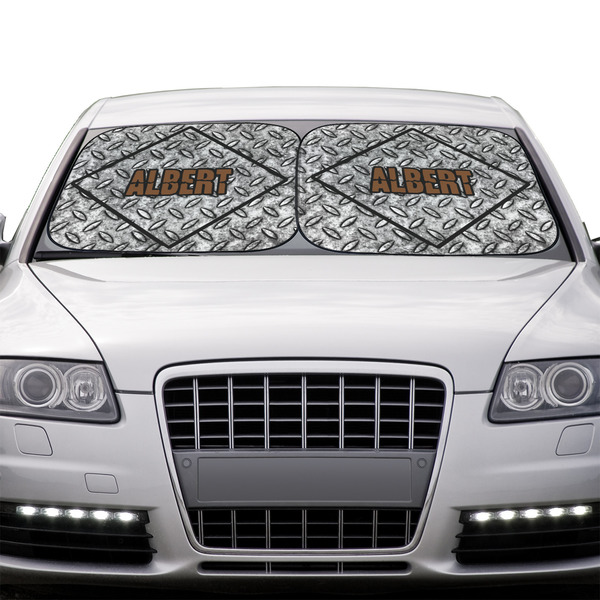 Diamond Plate Car Sun Shades - IN CONTEXT
