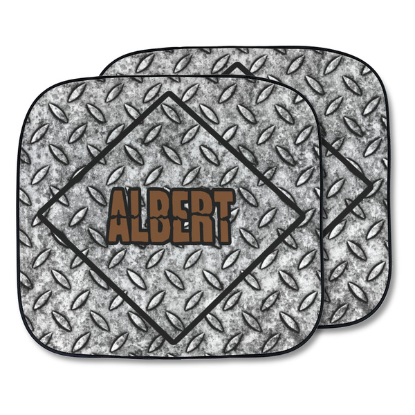Custom Diamond Plate Car Sun Shade - Two Piece (Personalized)