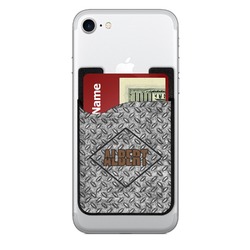 Diamond Plate 2-in-1 Cell Phone Credit Card Holder & Screen Cleaner (Personalized)