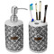 Diamond Plate Ceramic Bathroom Accessories Set (Personalized)