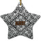 Diamond Plate Ceramic Flat Ornament - Star (Front)