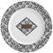 Diamond Plate Ceramic Plate w/Rim