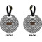 Diamond Plate Circle Luggage Tag (Front + Back)