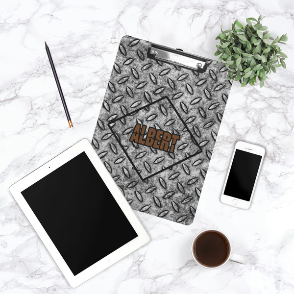 Diamond Plate Clipboard - Lifestyle Photo