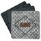 Diamond Plate Square Rubber Backed Coasters - Set of 4 (Personalized)