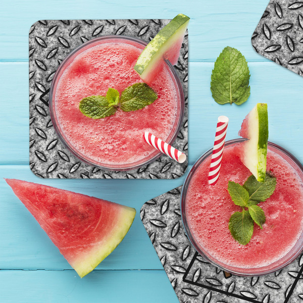 Diamond Plate Coaster Set - LIFESTYLE