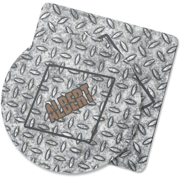 Custom Diamond Plate Rubber Backed Coaster (Personalized)