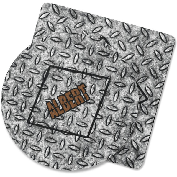 Custom Diamond Plate Rubber Backed Coaster (Personalized)