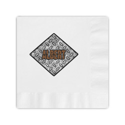 Diamond Plate Coined Cocktail Napkins (Personalized)
