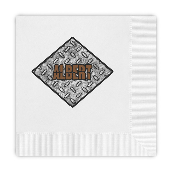 Custom Diamond Plate Embossed Decorative Napkins (Personalized)