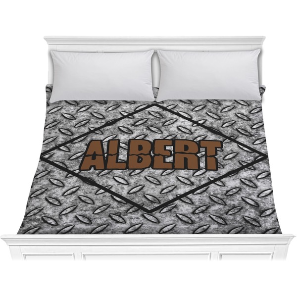 Custom Diamond Plate Comforter - King (Personalized)