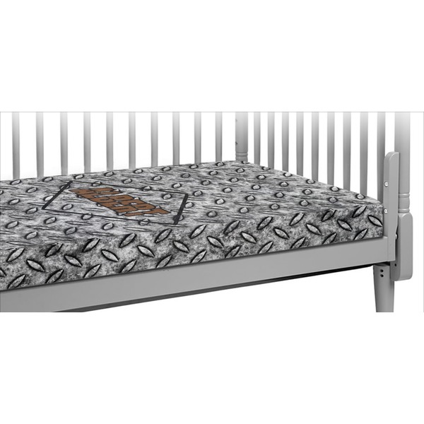 Custom Diamond Plate Crib Fitted Sheet (Personalized)