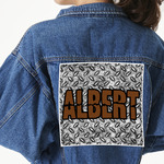 Diamond Plate Twill Iron On Patch - Custom Shape - 3XL (Personalized)