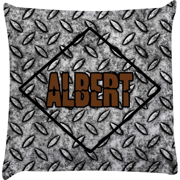 Custom Diamond Plate Decorative Pillow Case (Personalized)