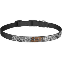 Diamond Plate Dog Collar - Large (Personalized)