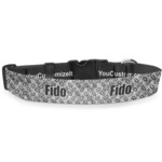 Diamond Plate Deluxe Dog Collar - Double Extra Large (20.5" to 35") (Personalized)