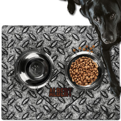 Diamond Plate Dog Food Mat - Large w/ Name or Text