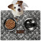 Diamond Plate Dog Food Mat - Medium LIFESTYLE